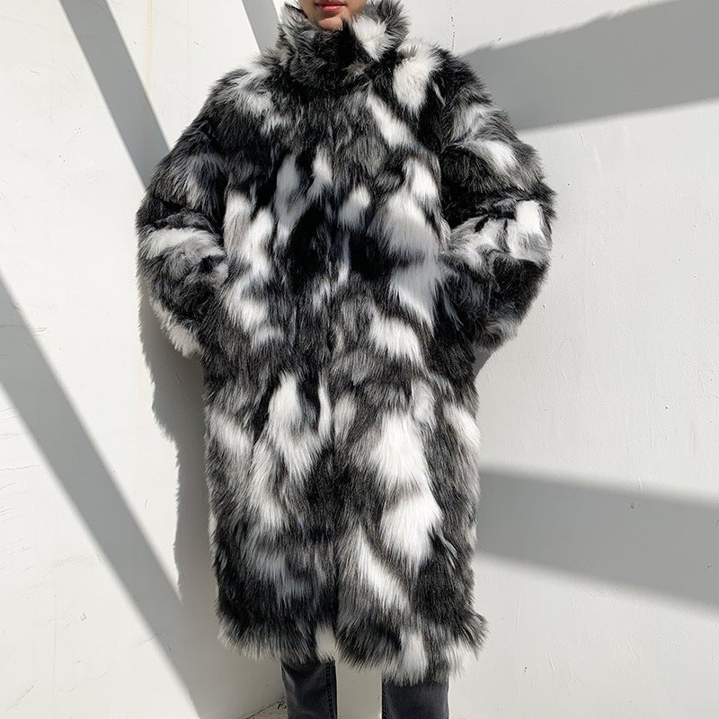 Men's Hip Hop Trendy Plush Coat - Stylish and Comfortable Winter Outerwear - HalleBeauty