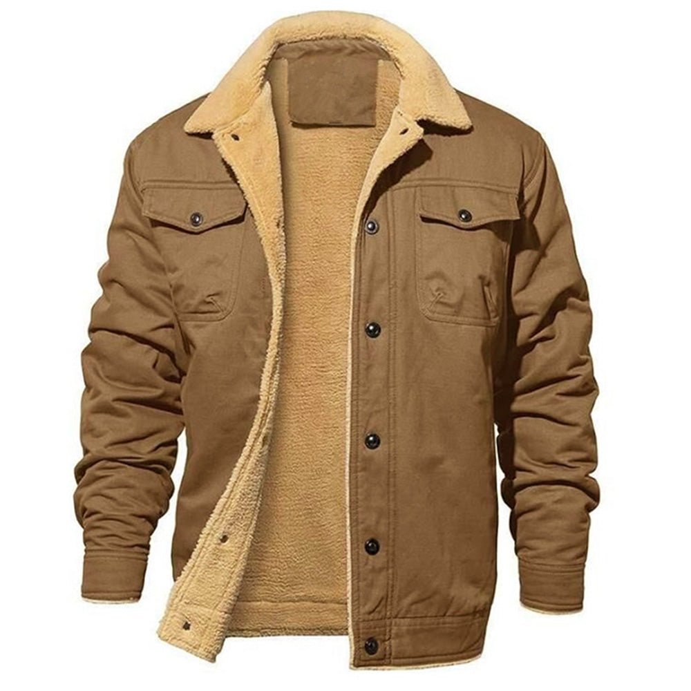 Men's Slim Fit Fleece Jacket | Warm & Thick | Autumn Winter Essential - HalleBeauty