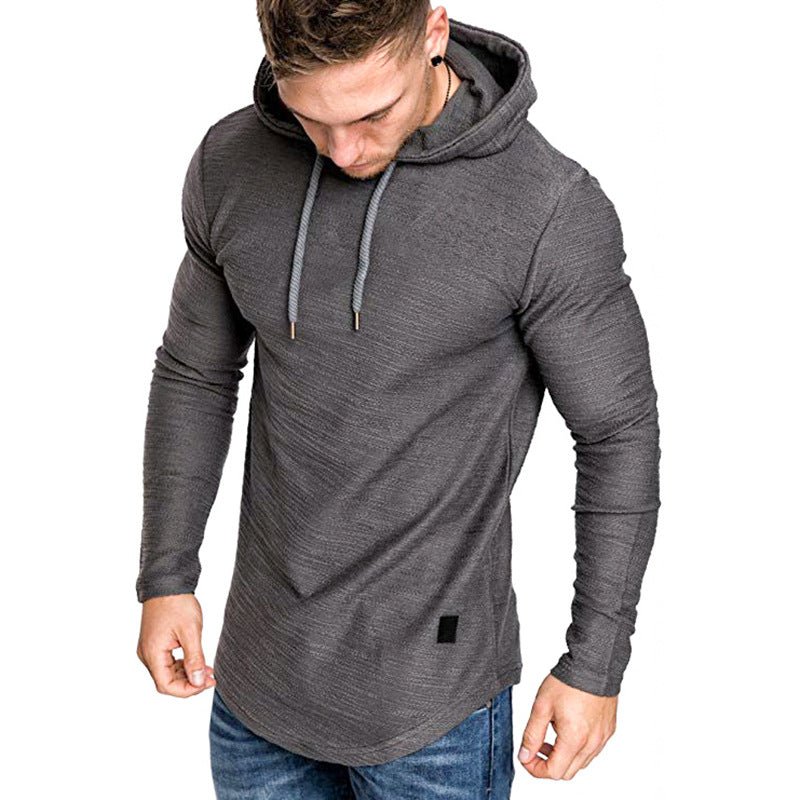 Men's Slim Fit Long Sleeve Hoodie Sweatshirt - Casual Gym Top - HalleBeauty