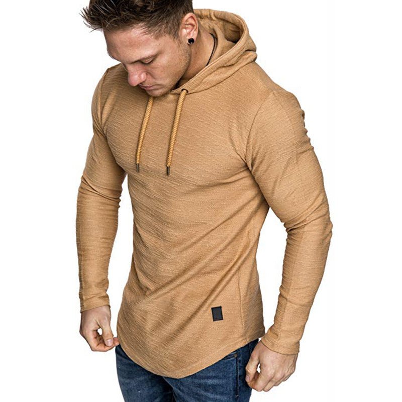 Men's Slim Fit Long Sleeve Hoodie Sweatshirt - Casual Gym Top - HalleBeauty