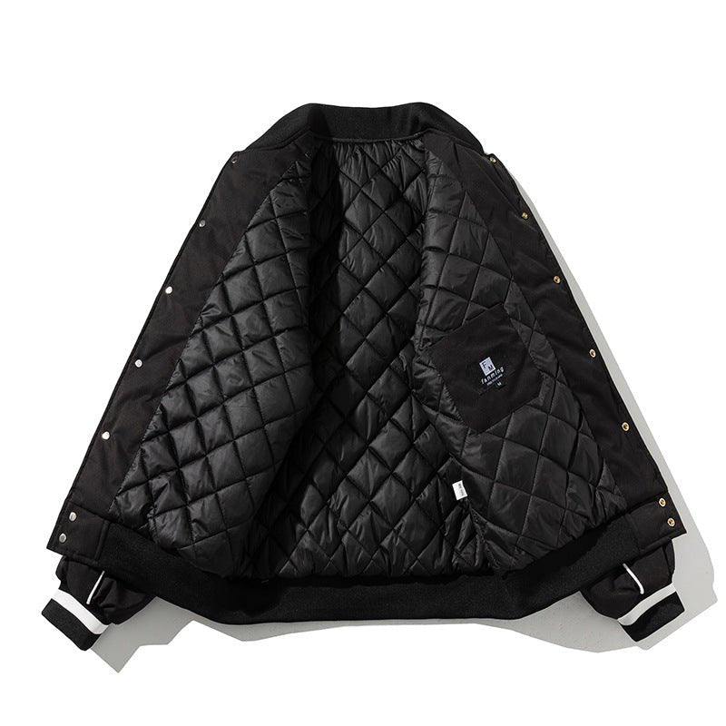 Men's Winter Baseball Jacket: Fashionable Warm Street Tide Outerwear - HalleBeauty