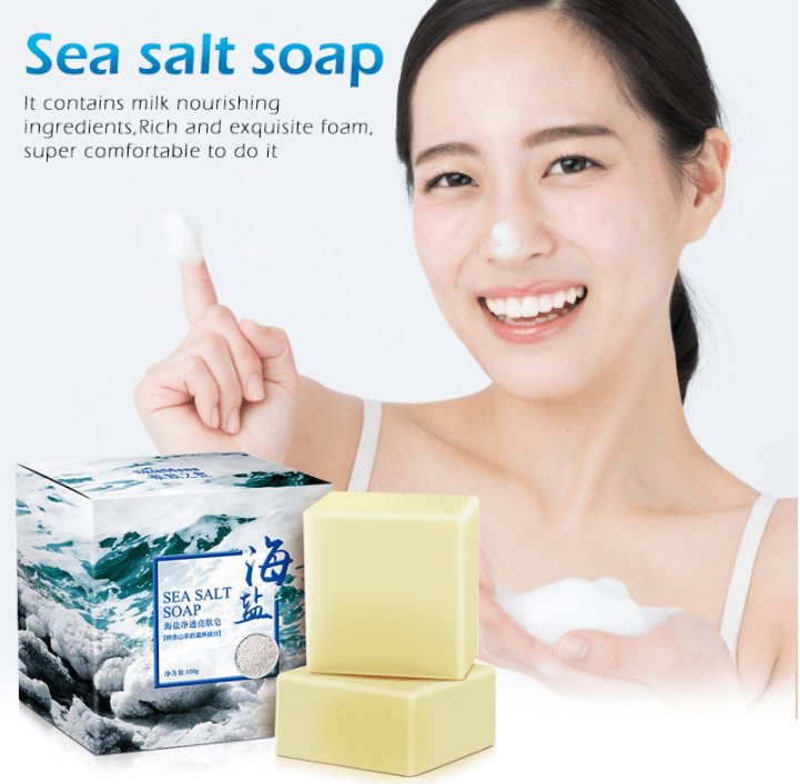 Natural Sea Salt Goat Milk Handmade Soap - HalleBeauty