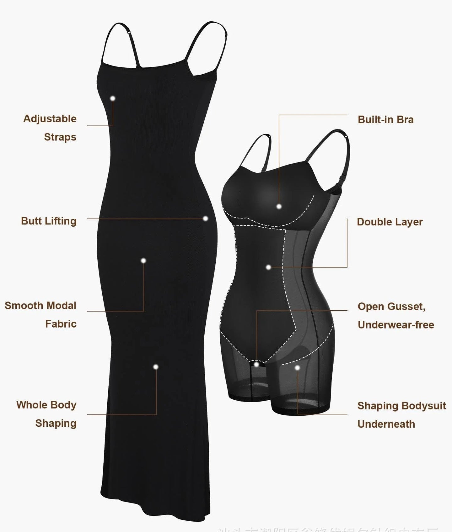 Skims Fit Shapewear Dress: Tummy Lift & Support Bodysuit - HalleBeauty