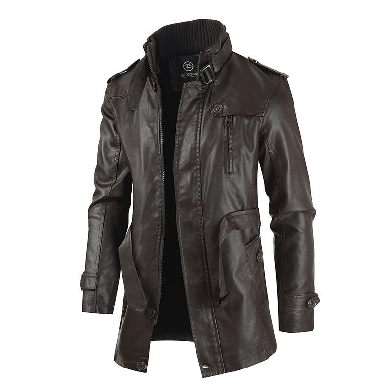 Slim Fit Leather Jacket for Young Men: Stylish Modern Outerwear - HalleBeauty