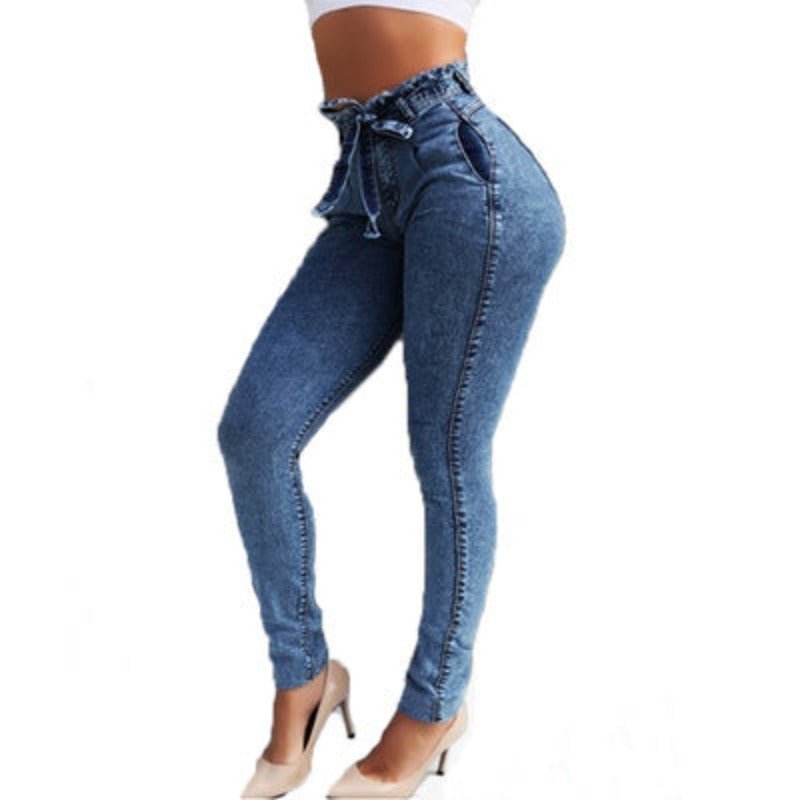 Trendsetting Fringed Denim Jeans - Chic & Edgy Style for Women - HalleBeauty