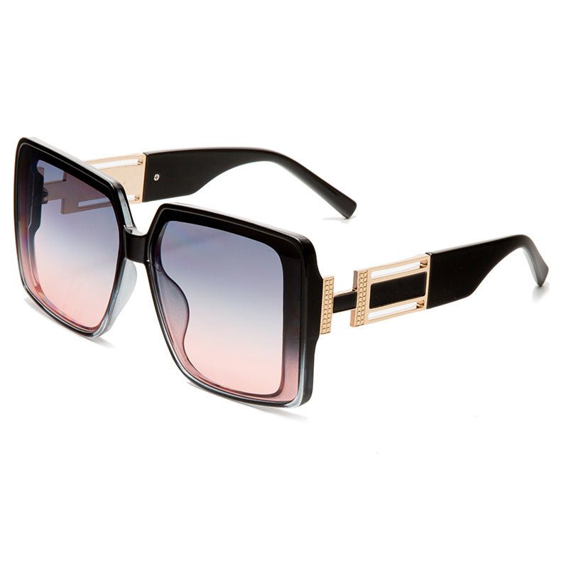 Unisex Square Metal Decorative Glasses - Bold Personality Eyewear - HalleBeauty
