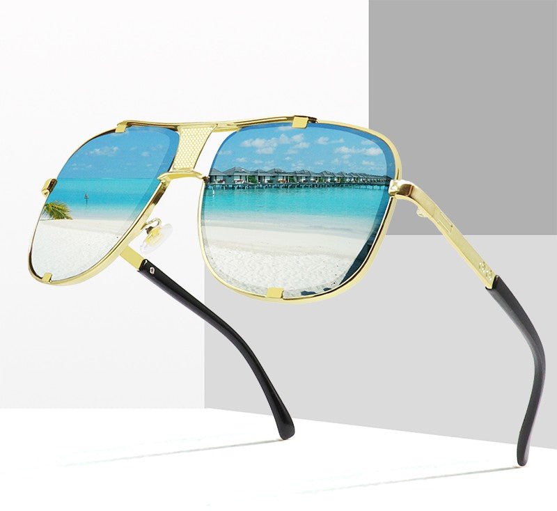 Vintage-Inspired Metal Sunglasses: Unisex Style for Trendsetters & Photography - HalleBeauty