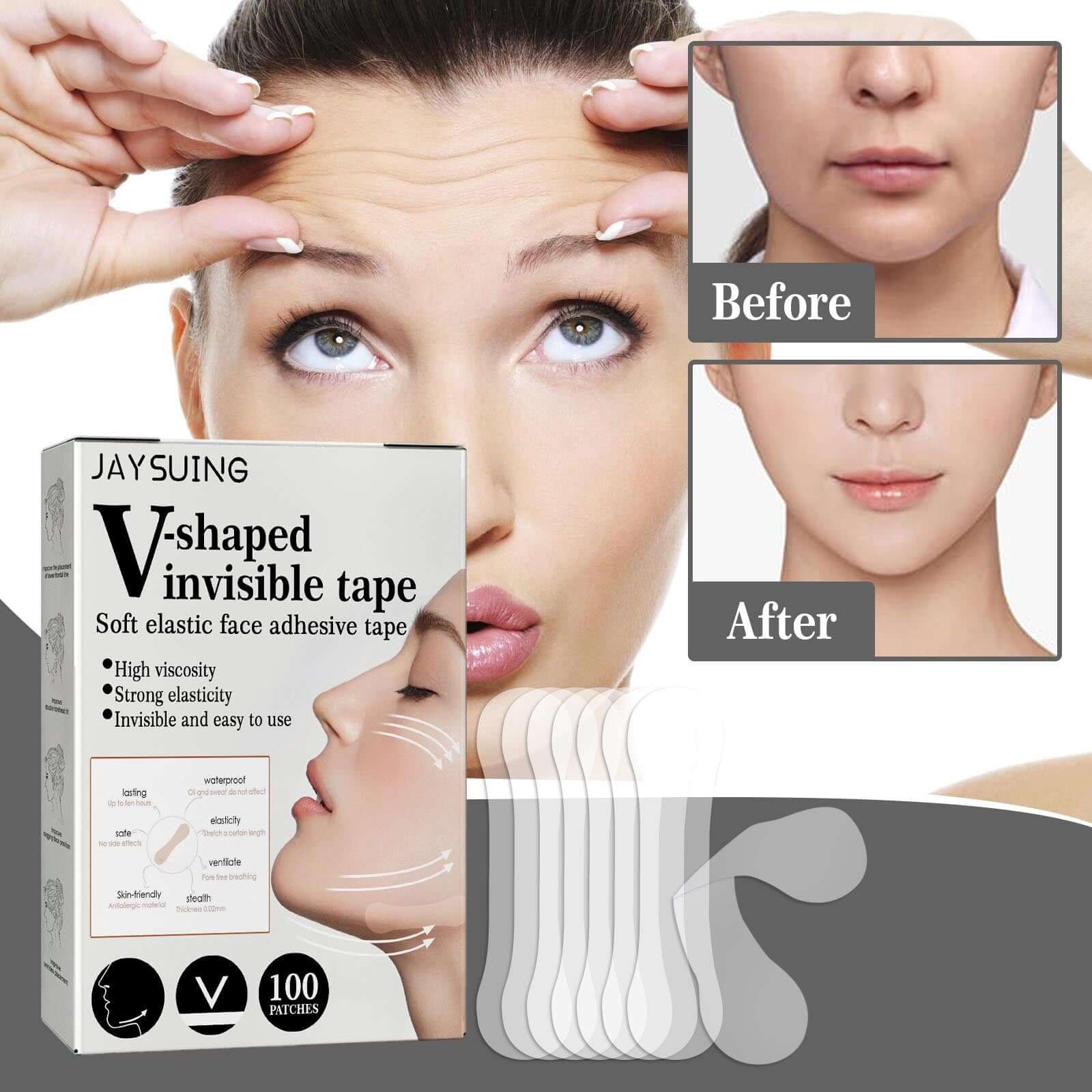 V-type Lifting Invisible Stickers - HalleBeauty