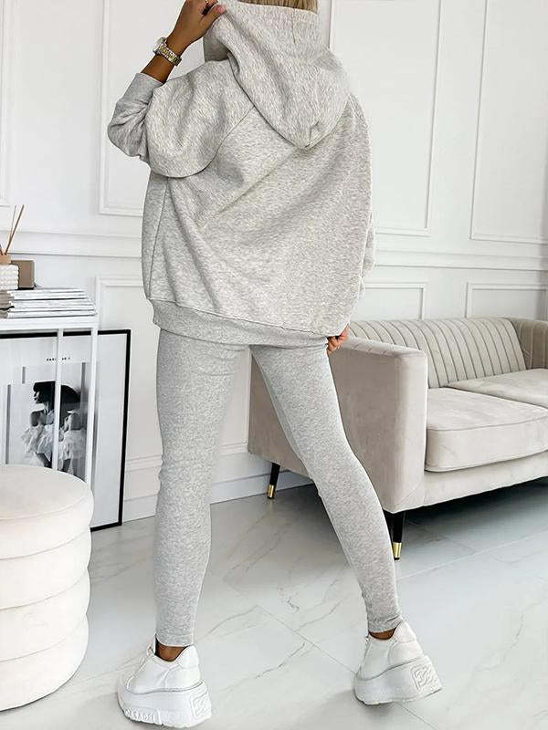Women's 3pc Sportswear: Hoodie, Vest, Slim Trousers - Comfy & Stylish - HalleBeauty