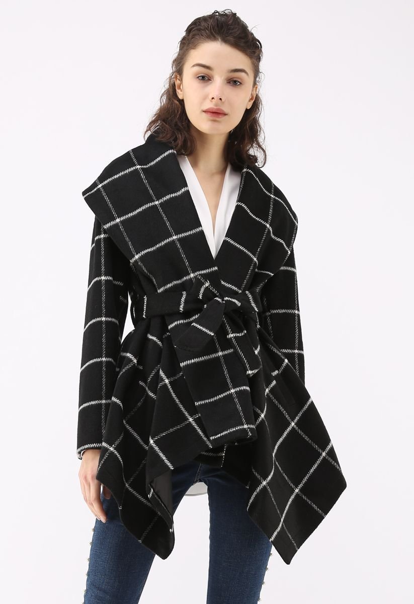 Women's Plaid Woolen Coat - Autumn & Winter Fashion Essential - HalleBeauty